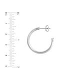 26mm D-Tube Round Hoop Earrings