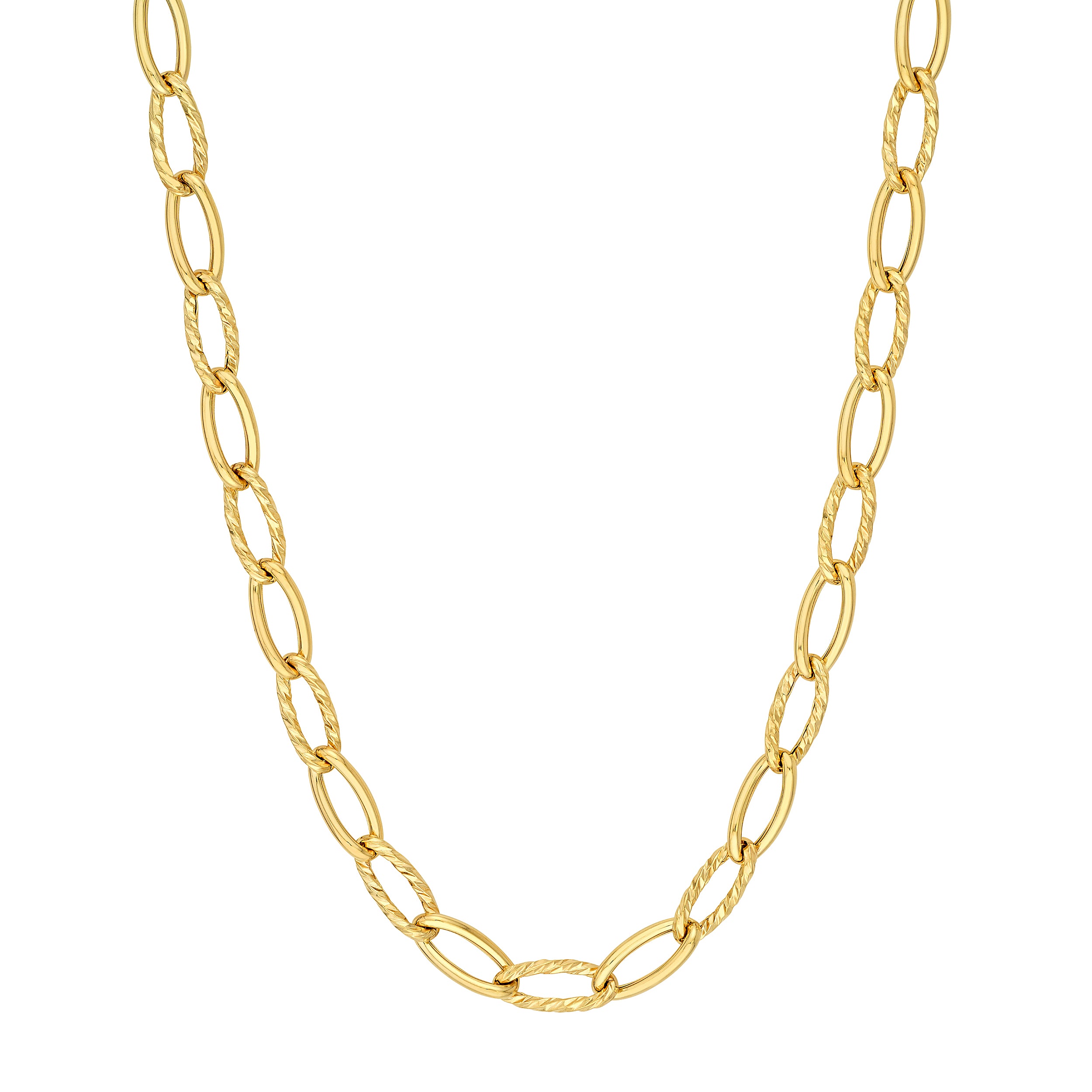 Oval Twist Polished Links Chain
