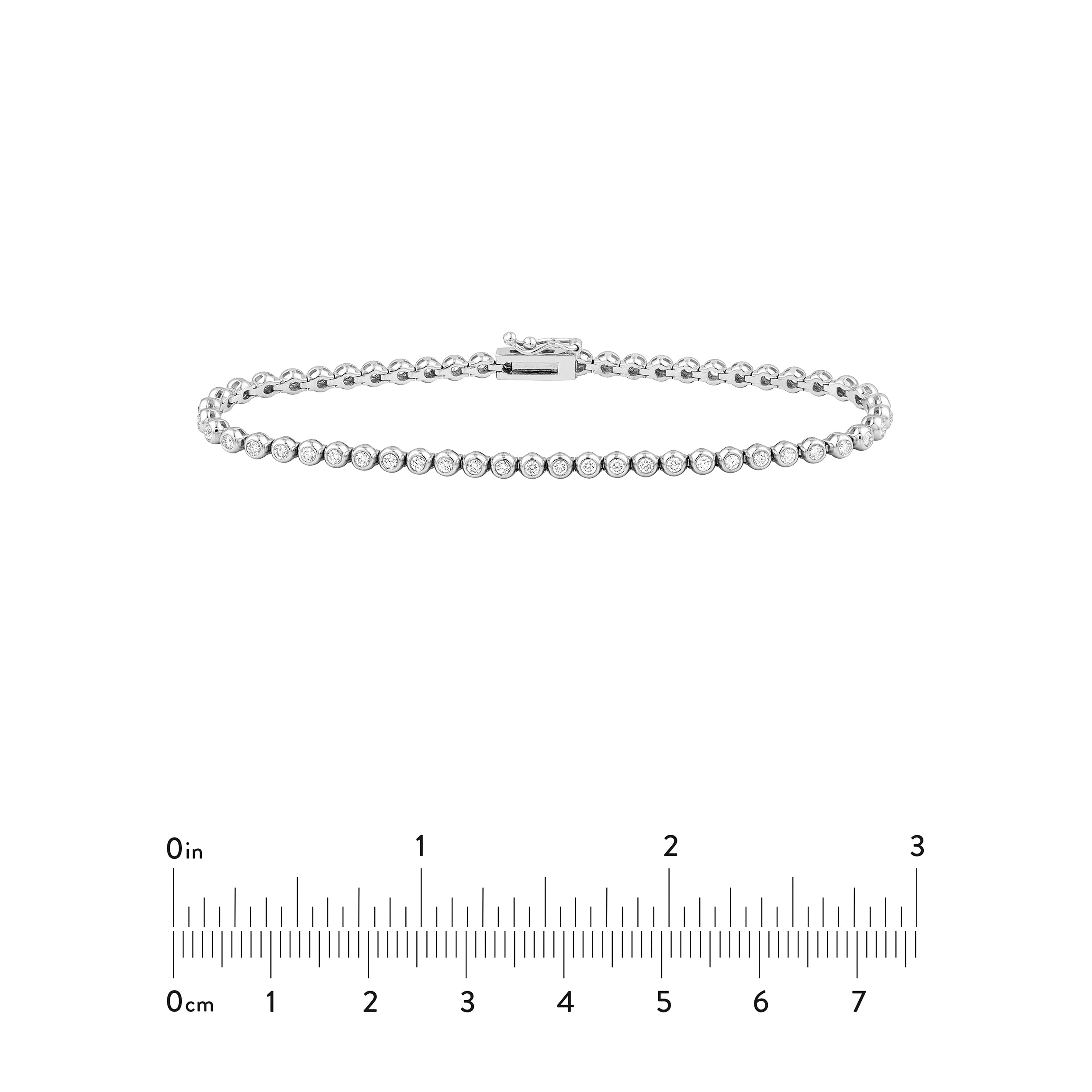 Bezel Set Diamond Tennis Bracelet (1tcw)