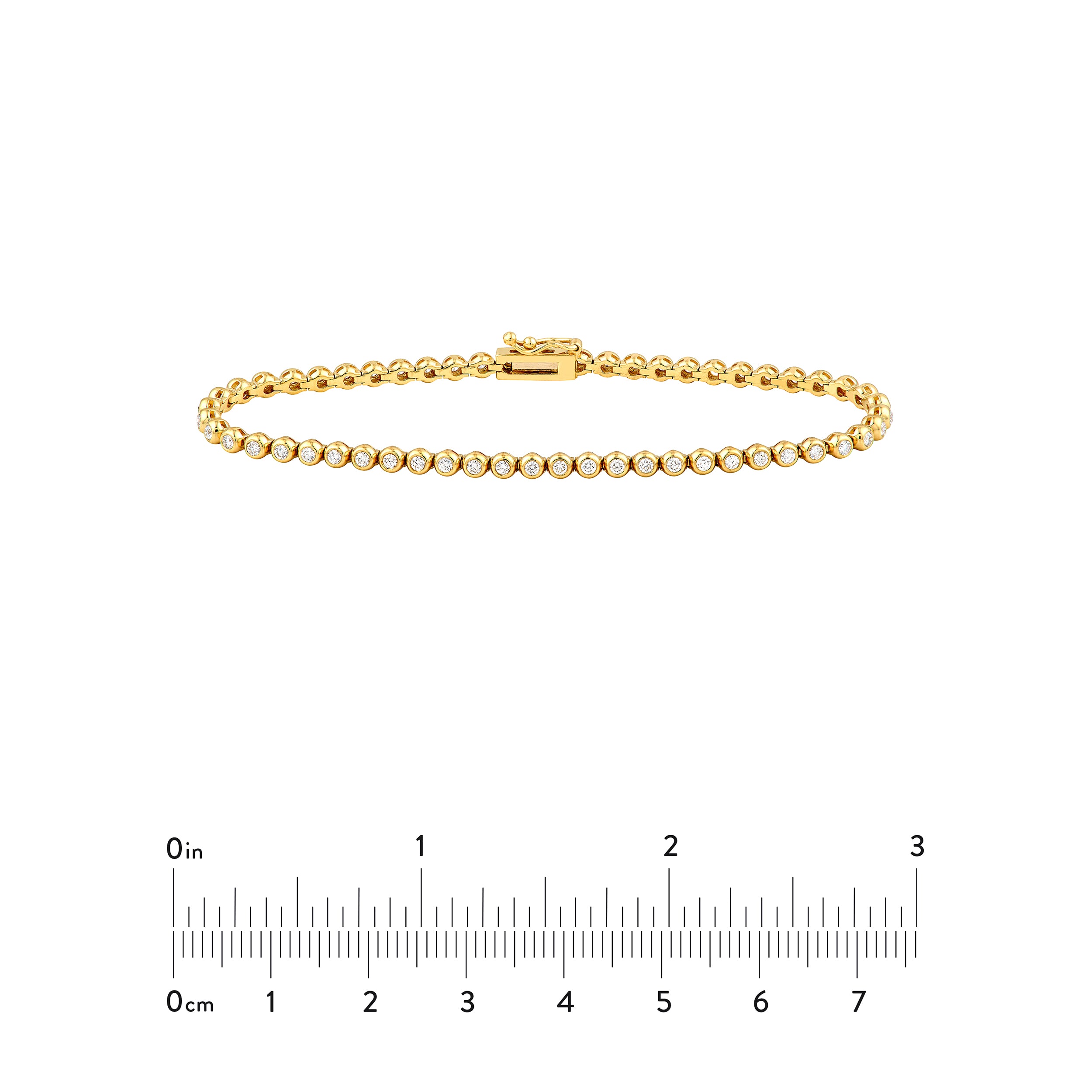 Bezel Set Diamond Tennis Bracelet (1tcw)