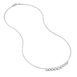 Bezel Set 9 Stone Graduated Diamond Neckace
