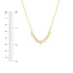 Bezel Set 9 Stone Graduated Diamond Neckace