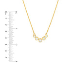 Bezel Set 5 Stone Graduated Diamond Necklace