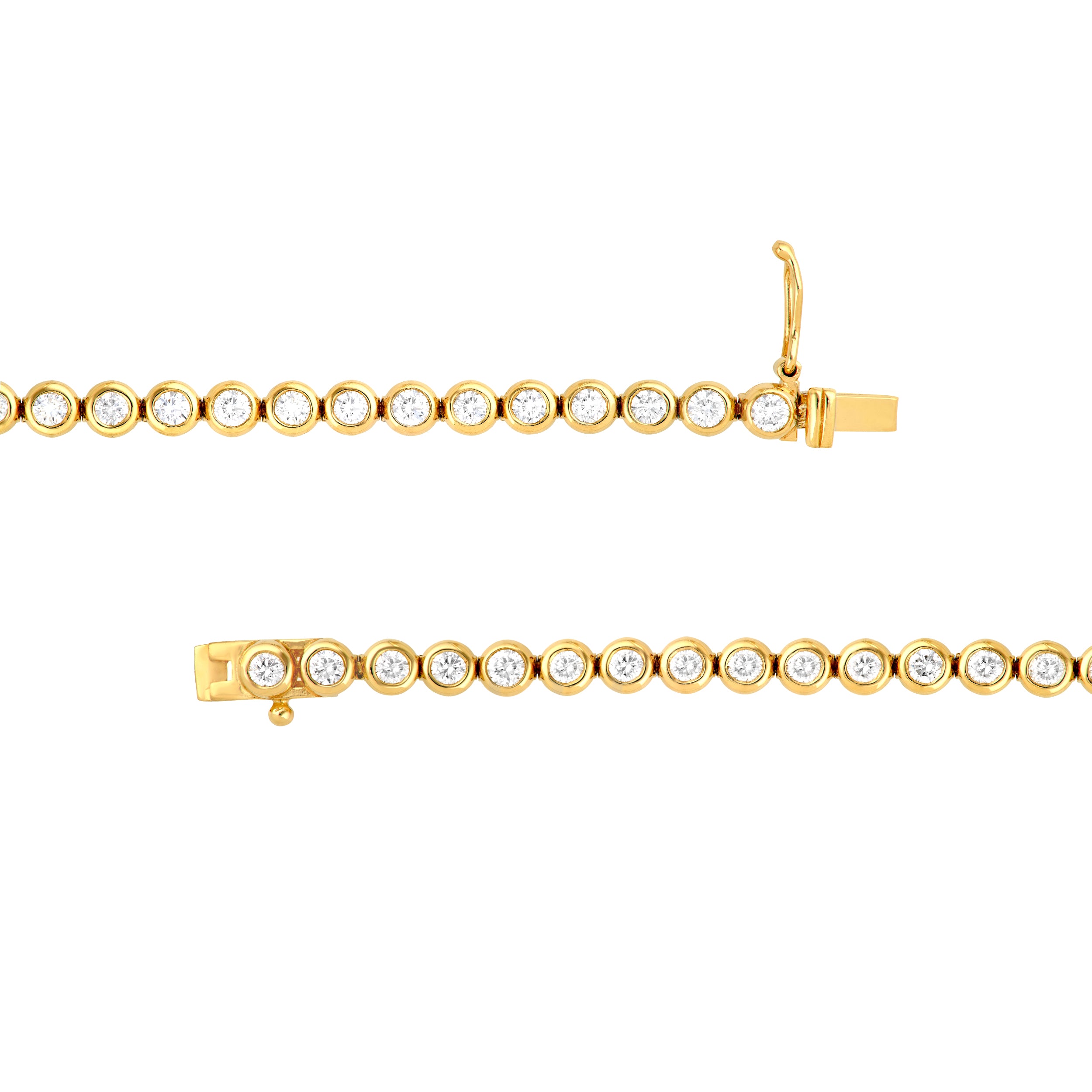 Bezel Set Diamond Tennis Bracelet (2-5/8tcw)