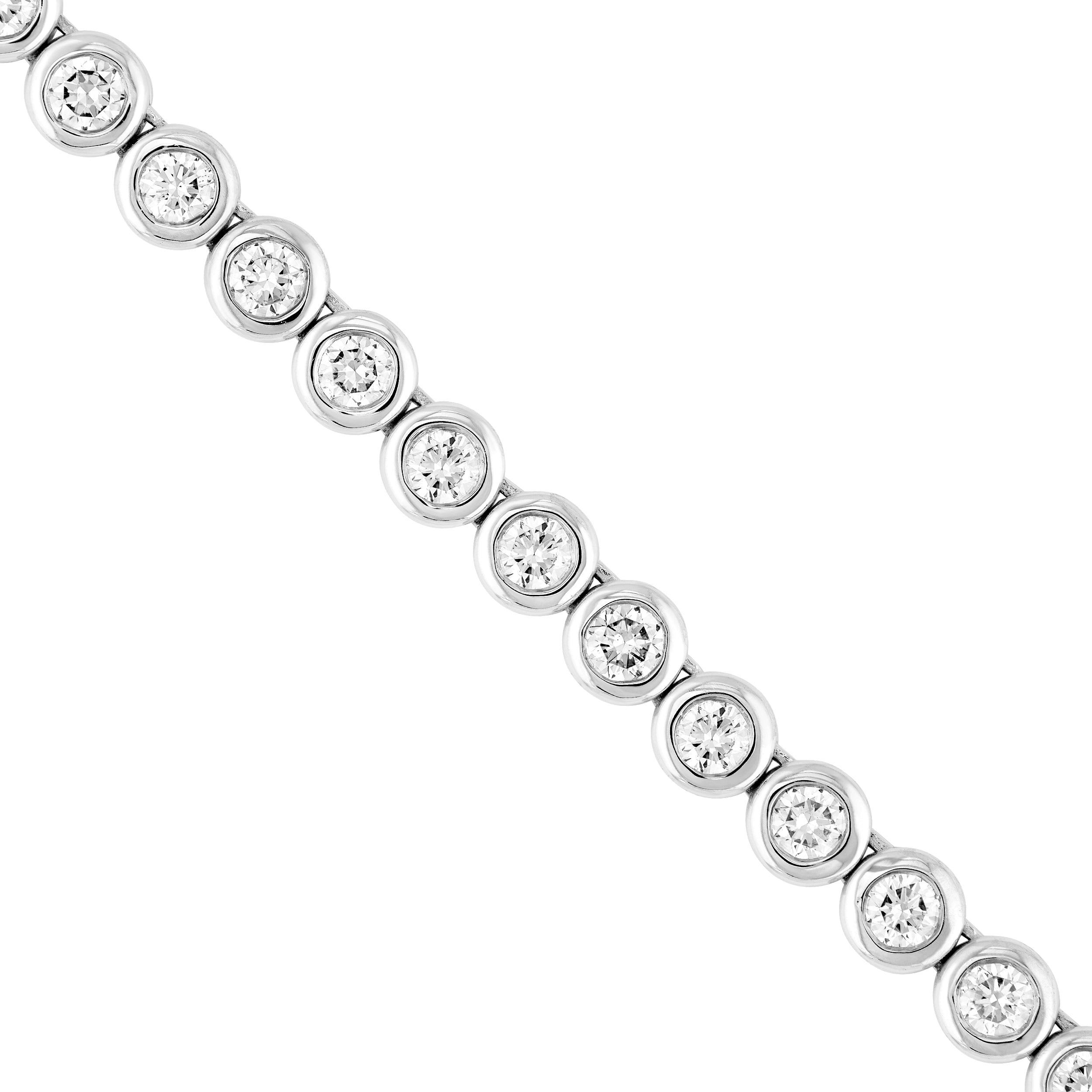Bezel Set Diamond Necklace (4-1/6tcw)