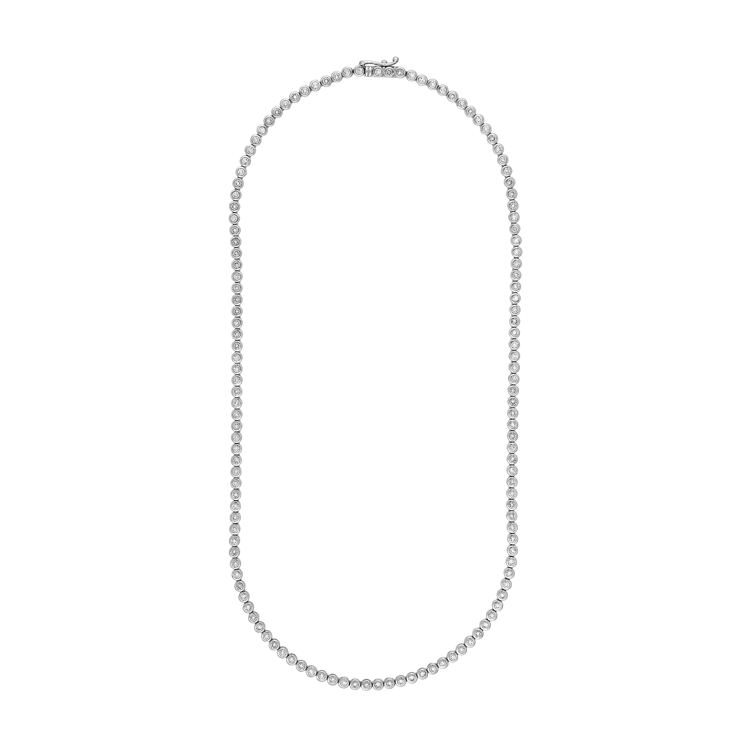 Bezel Set Diamond Necklace (4-1/6tcw)