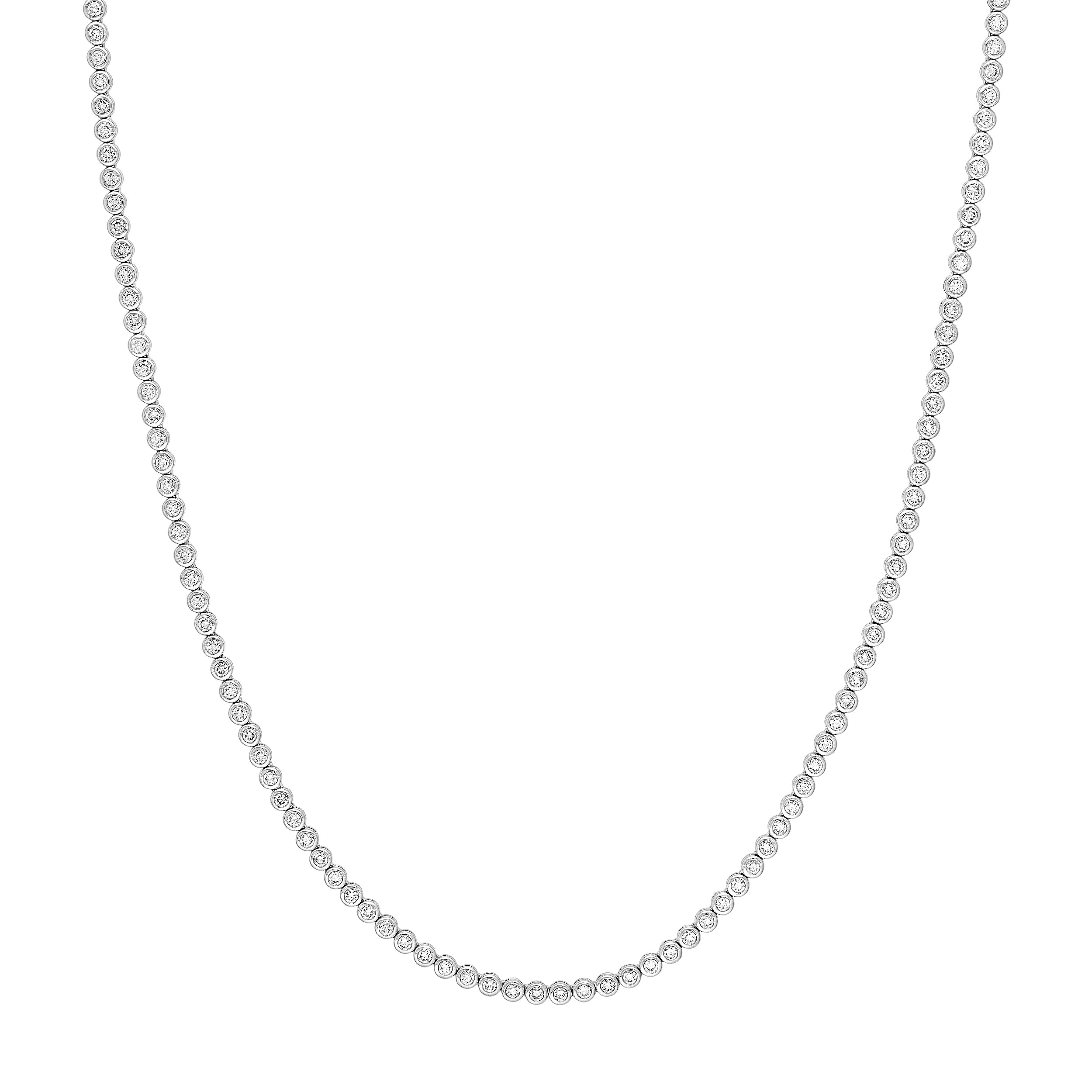Bezel Set Diamond Necklace (4-1/6tcw)