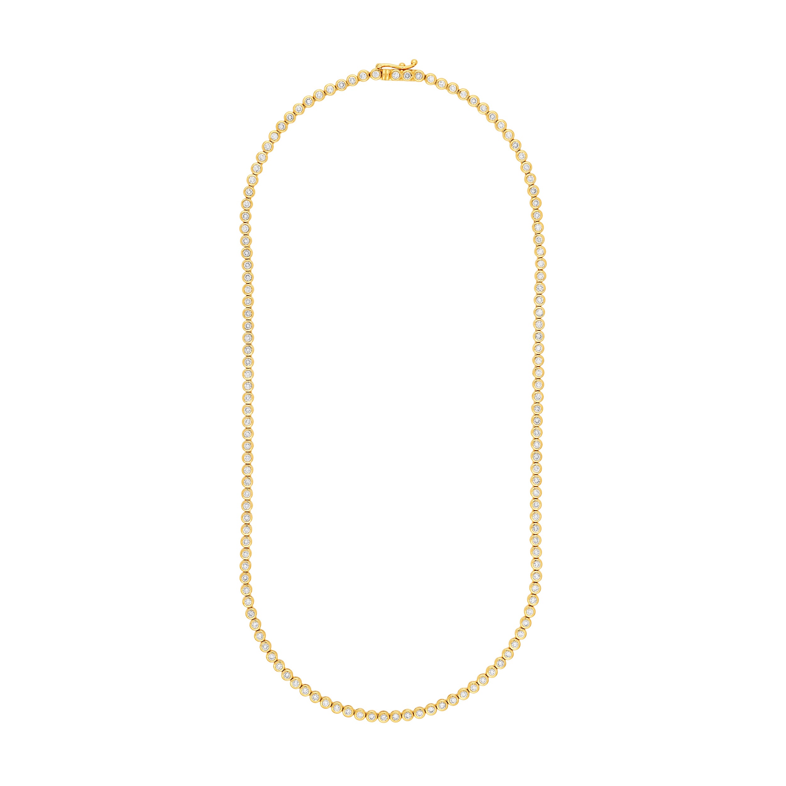 Bezel Set Diamond Necklace (4tcw)