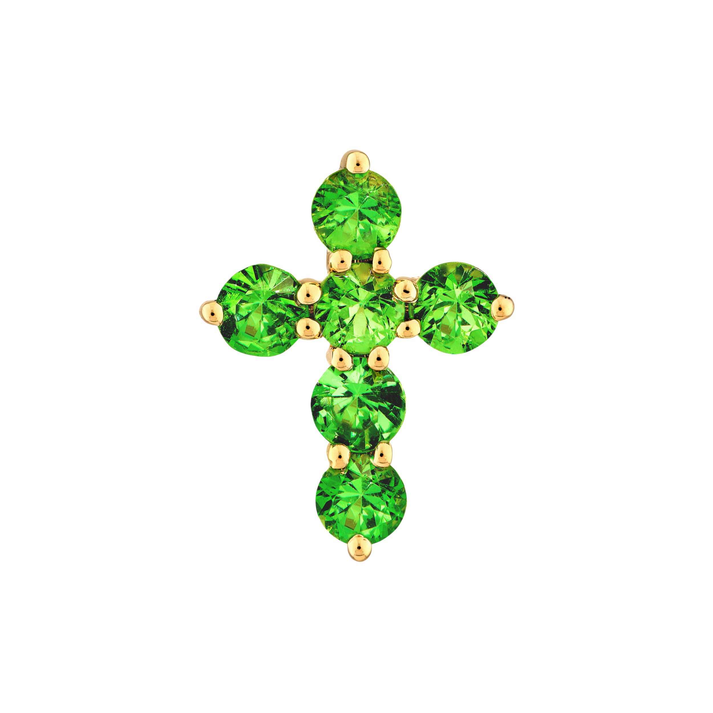 Tsavorite Stone Cross Pendant
