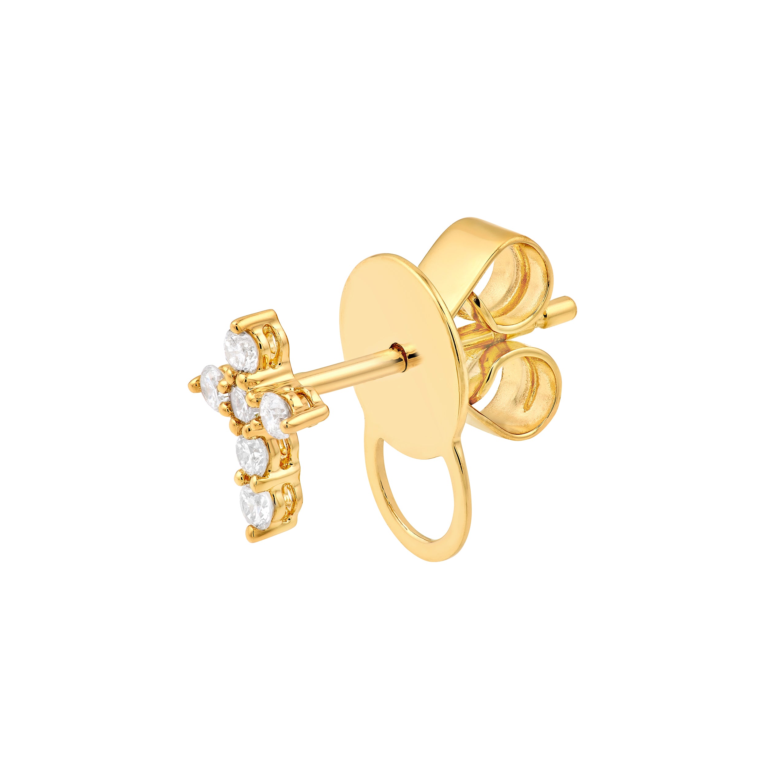 Diamond Cross Earrings (1/6tcw)