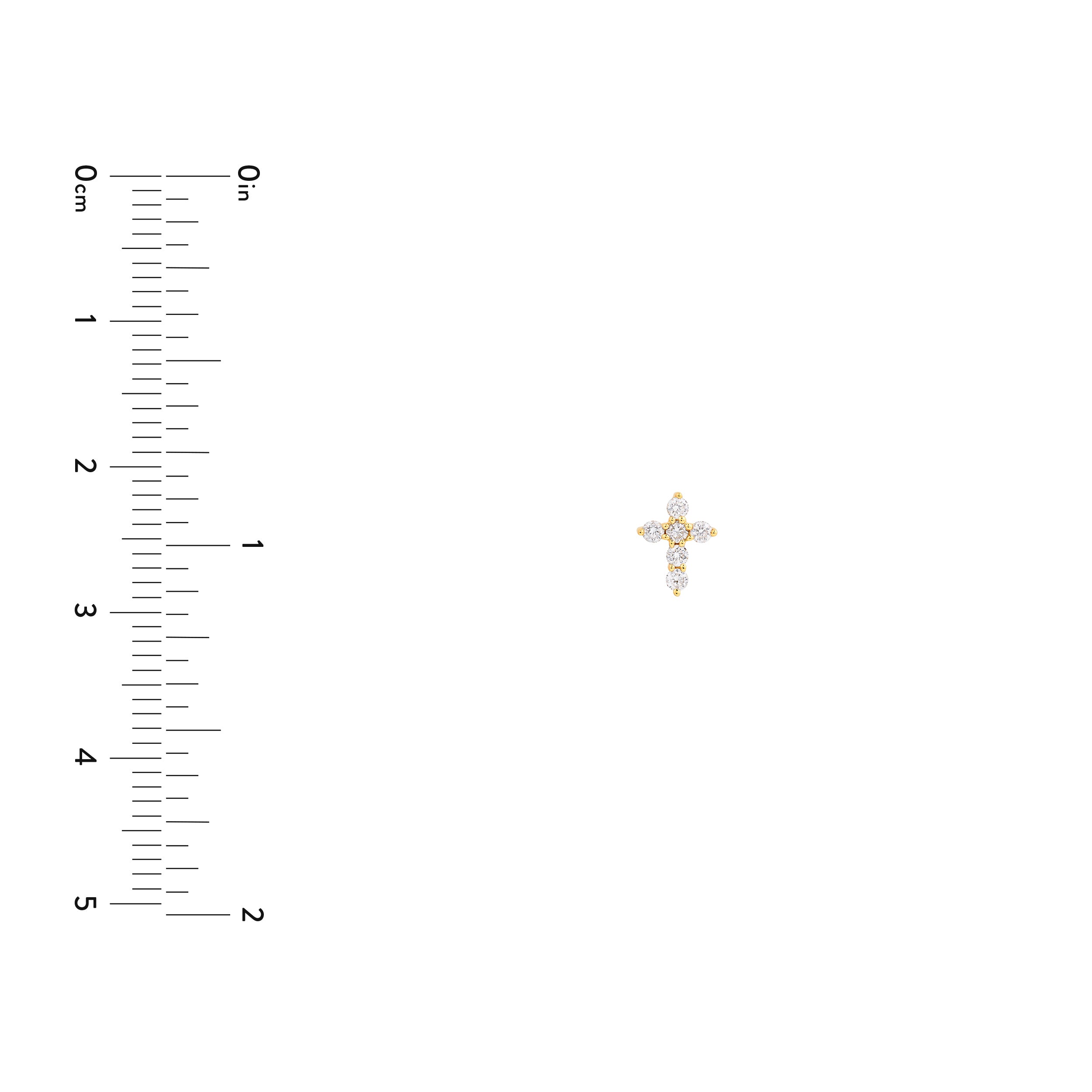 Diamond Cross Earrings (1/6tcw)