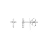 Diamond Cross Earrings (1/6tcw)