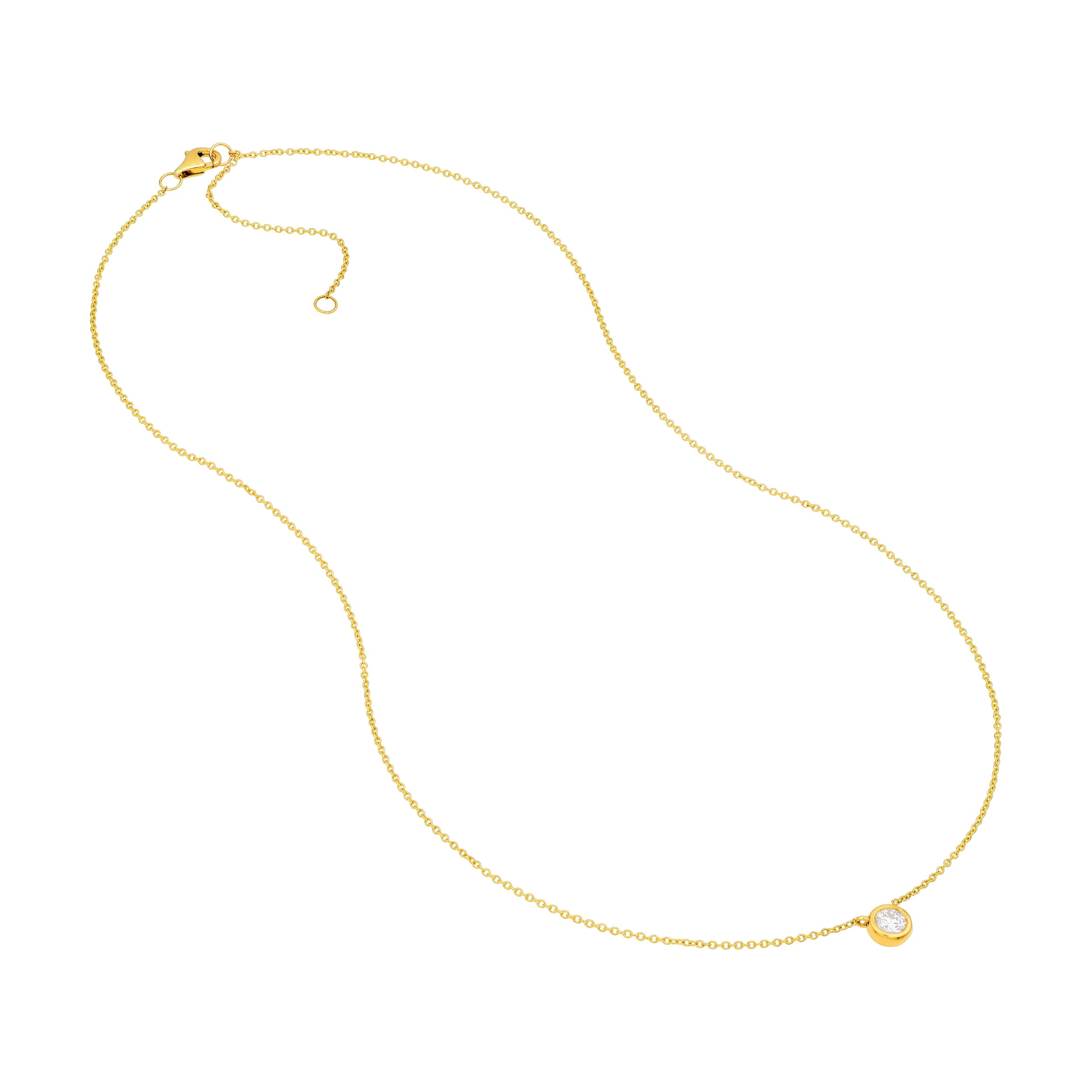 1/4tcw Diamond Bezel Necklace