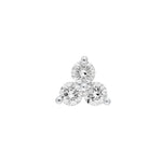 1-7/8tcw 4.2mm Diamond Trio Stud Earrings