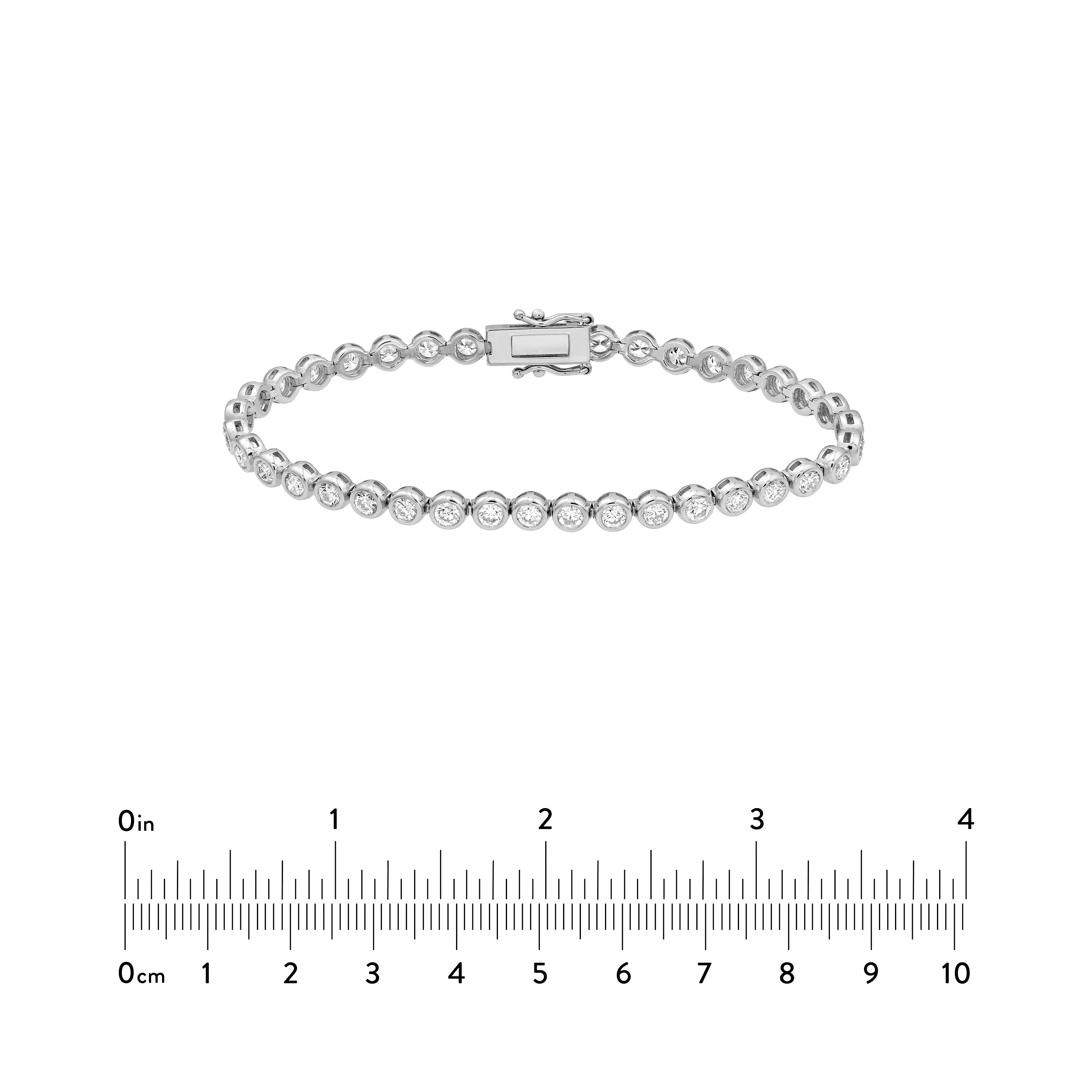 Bezel Set Diamond Tennis Bracelet (4-1/5tcw)