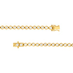 Bezel Set Diamond Tennis Bracelet (4-1/5tcw)