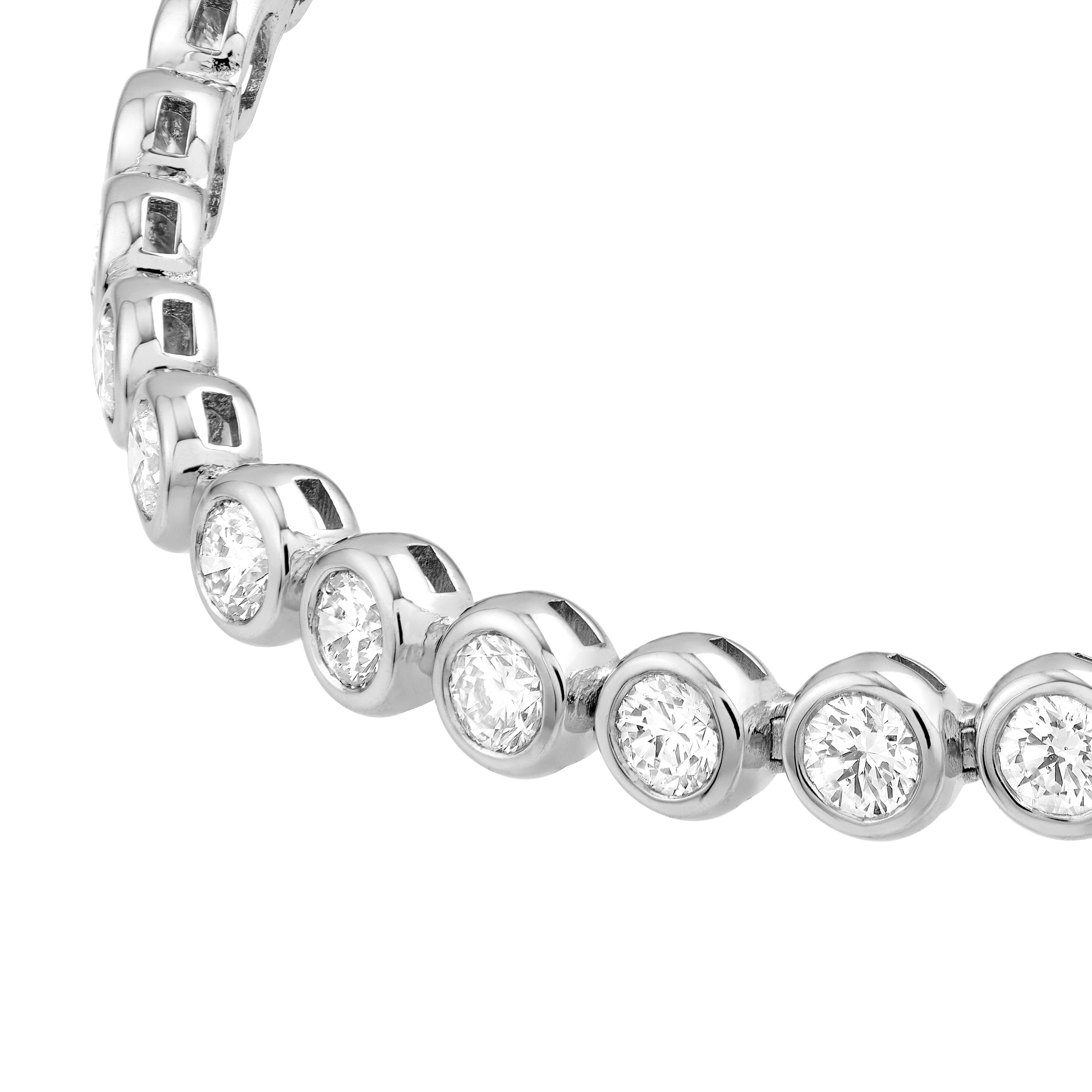 Bezel Set Diamond Tennis Bracelet (4-1/5tcw)