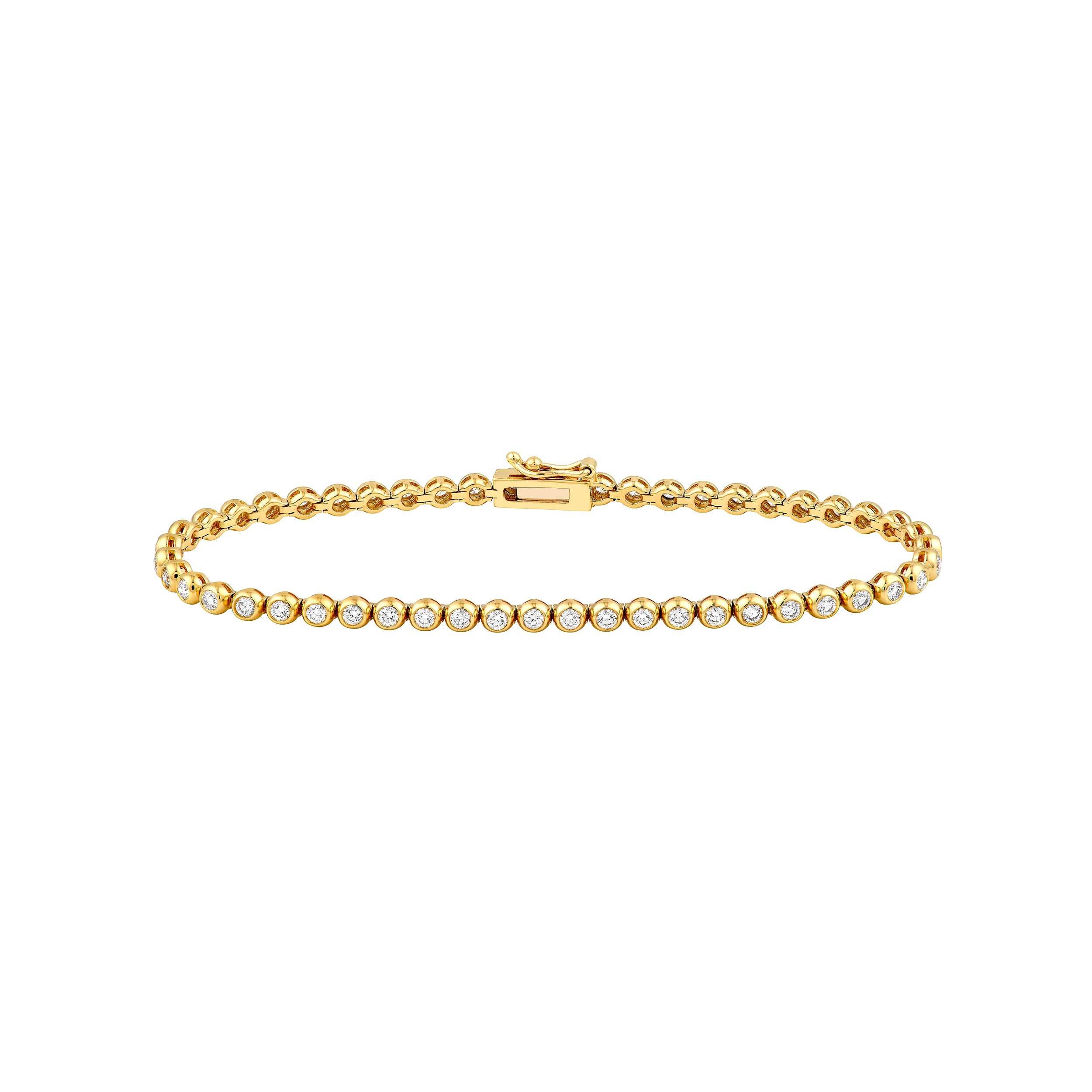 Bezel Set Diamond Tennis Bracelet (1-1/2tcw)