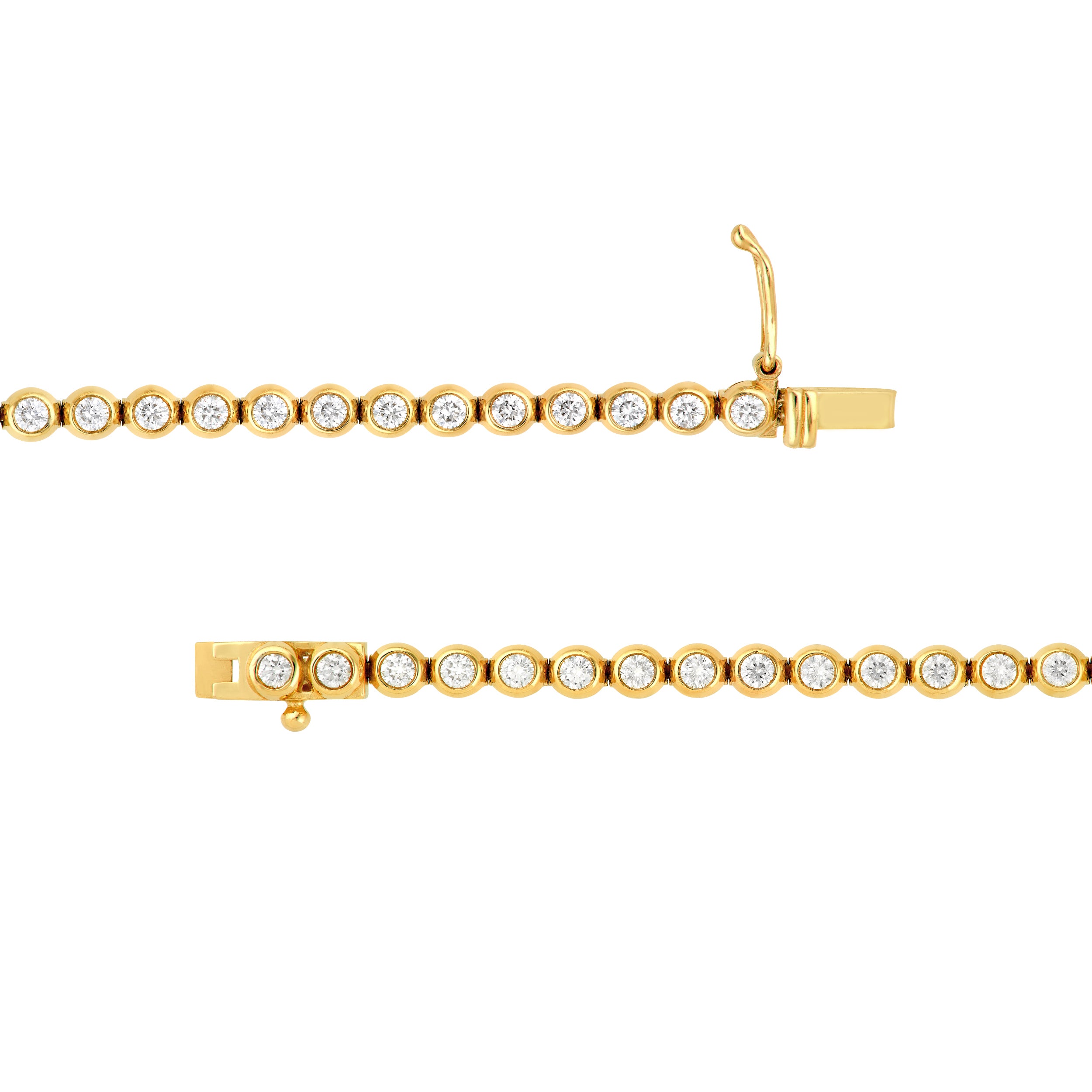 Bezel Set Diamond Tennis Bracelet (1-1/2tcw)