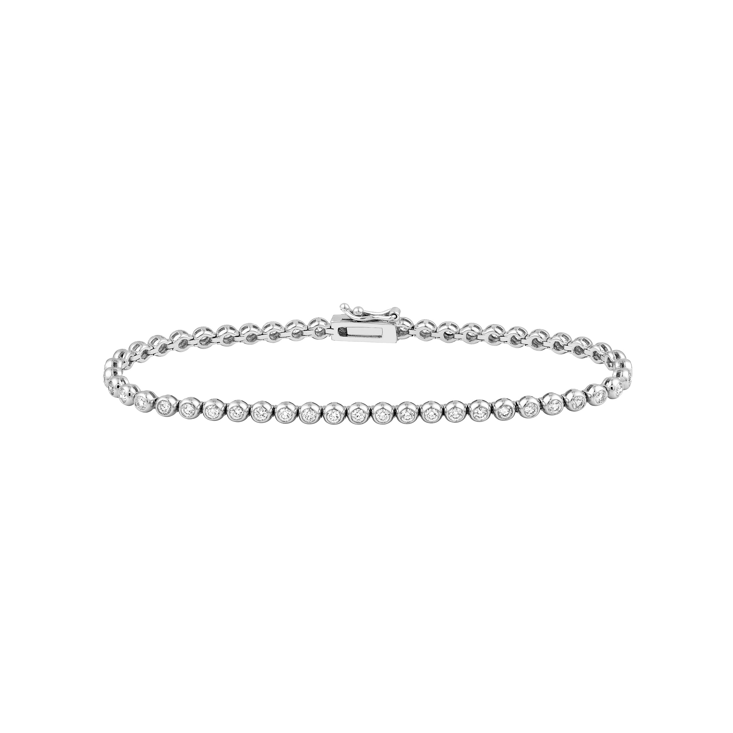 Bezel Set Diamond Tennis Bracelet (1-1/2tcw)