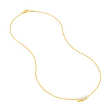 Bezel Set 3 Stone Graduated Necklace