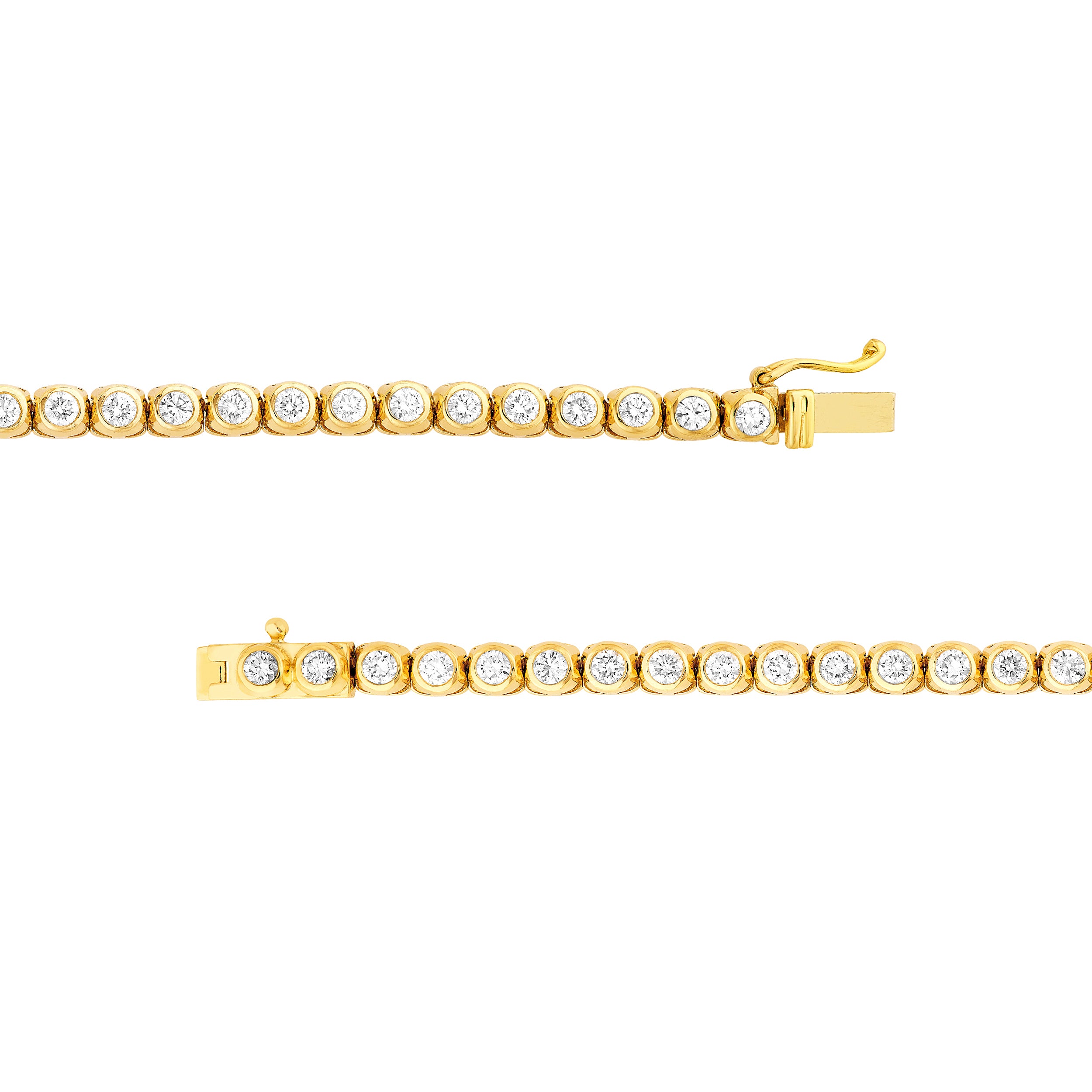 Large Bezel Set Diamond Necklace (7tcw)