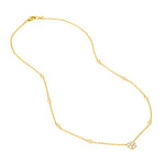 3/4tcw Diamond Cluster & Bezel Station Necklace