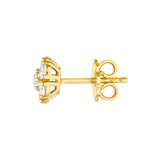 1tcw Diamond Cluster Stud Earrings