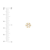 1tcw Diamond Cluster Stud Earrings