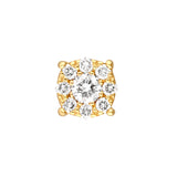 1/3tcw Diamond Cluster Stud Earrings