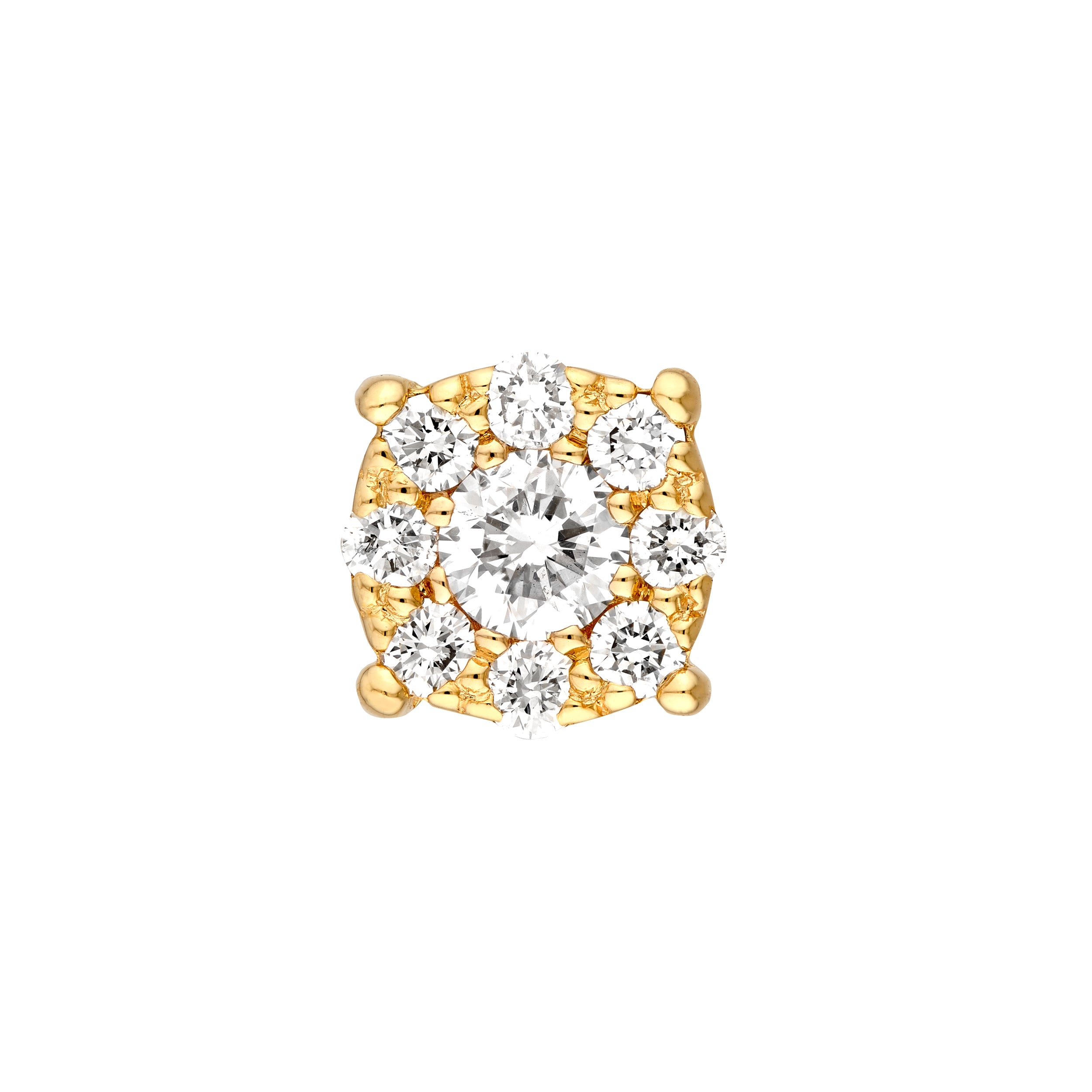 1/3tcw Diamond Cluster Stud Earrings