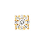 1/3tcw Diamond Cluster Stud Earrings