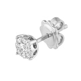 1/3tcw Diamond Cluster Stud Earrings