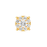 1.0tcw Diamond Cluster Stud Earrings