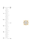 1.0tcw Diamond Cluster Stud Earrings