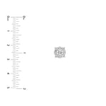 1.0tcw Diamond Cluster Stud Earrings