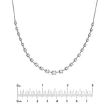2-1/2tcw Diamond Assending Stone Necklace