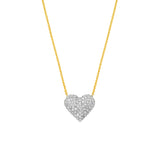 Diamond Pavé Heart Necklace (1/2tcw)