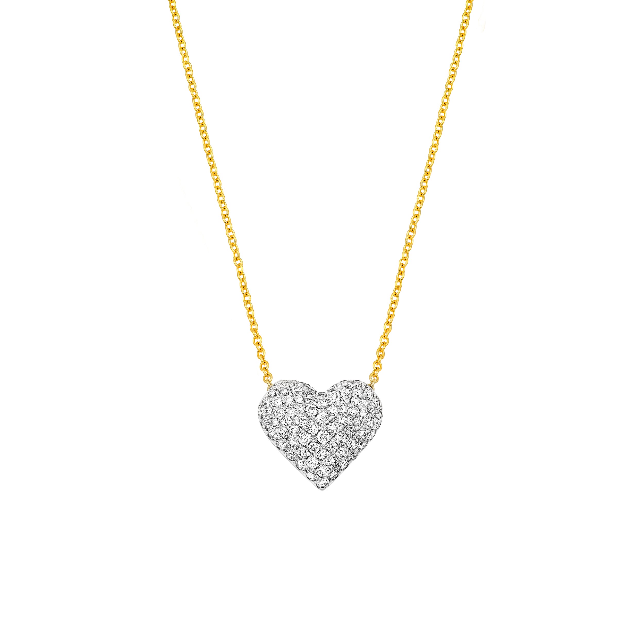 Diamond Pavé Heart Necklace (1/2tcw)