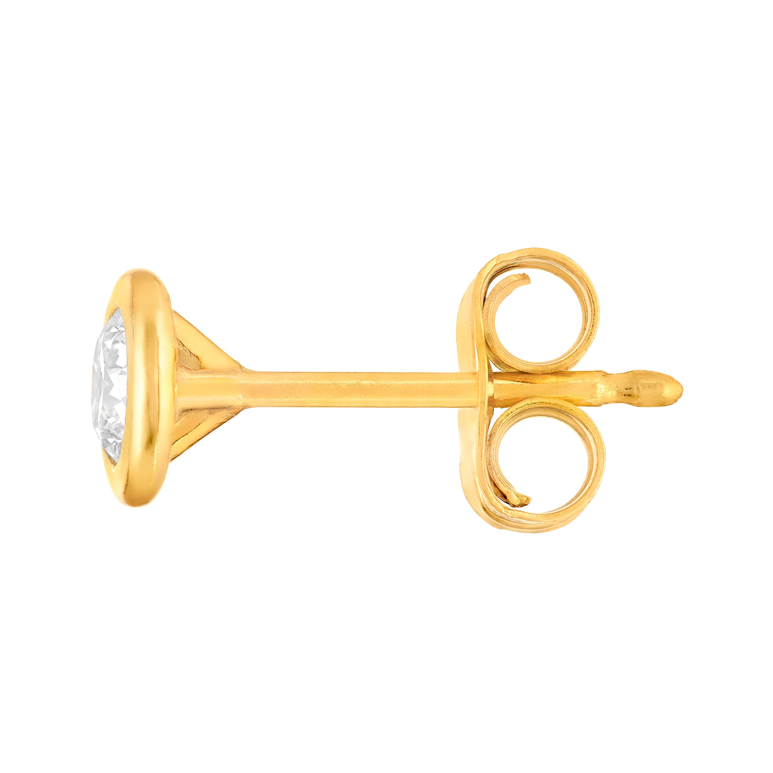 1/4tcw Round Diamond Martini Bezel Stud Earrings