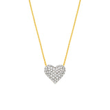 Diamond Pavé Heart Necklace (1tcw)