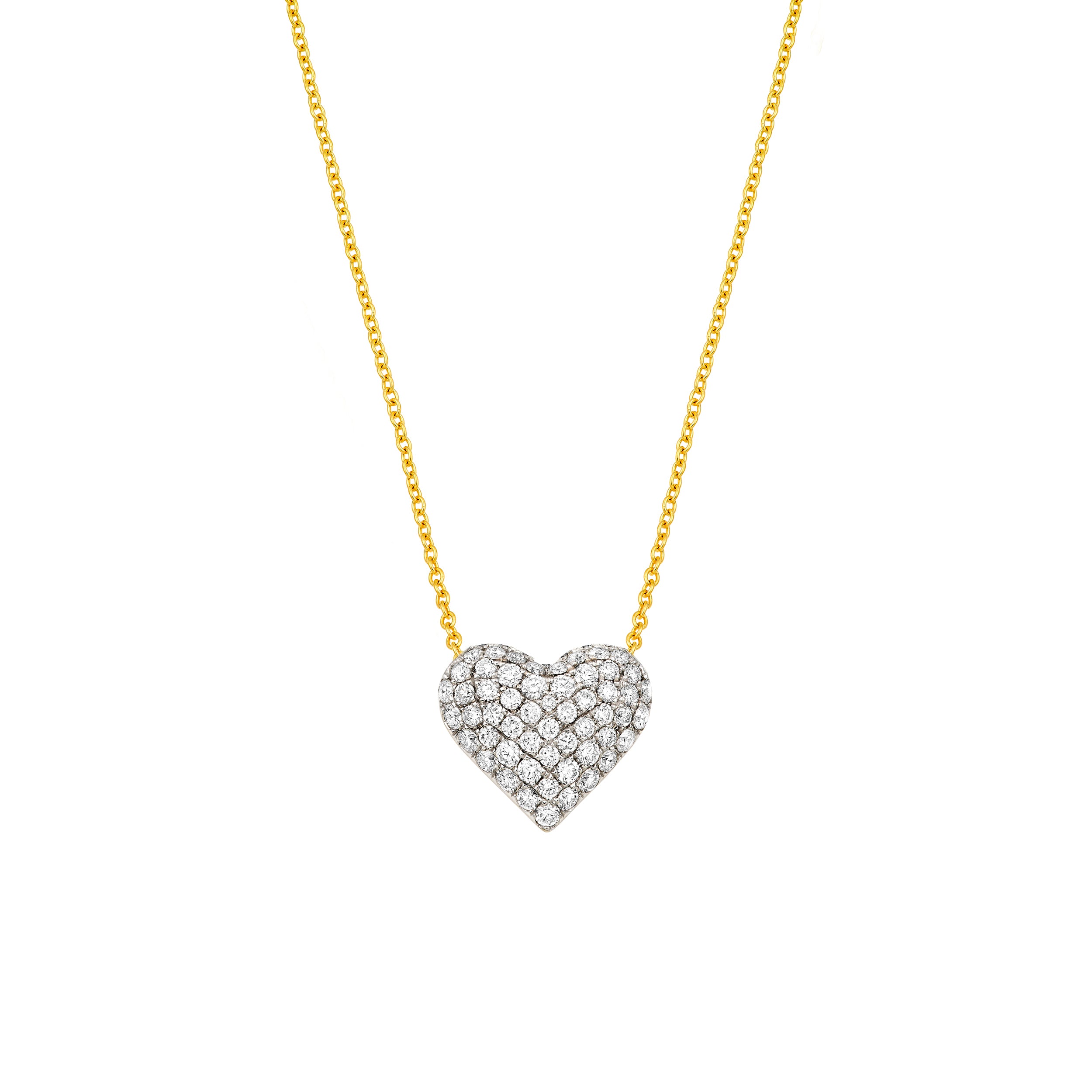 Diamond Pavé Heart Necklace (1tcw)