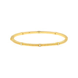 Diamond Fluted Station Bangle Bracelet (1/6tcw)