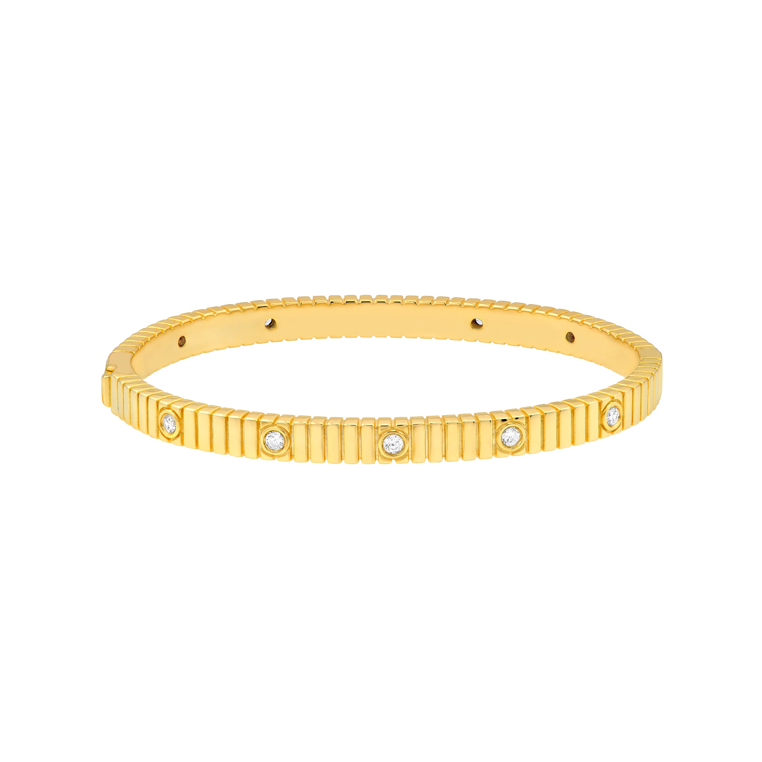 Diamond Fluted Bangle (1/2tcw)