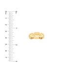 Alternating Puffy Hearts Ring