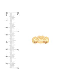 Alternating Puffy Hearts Ring