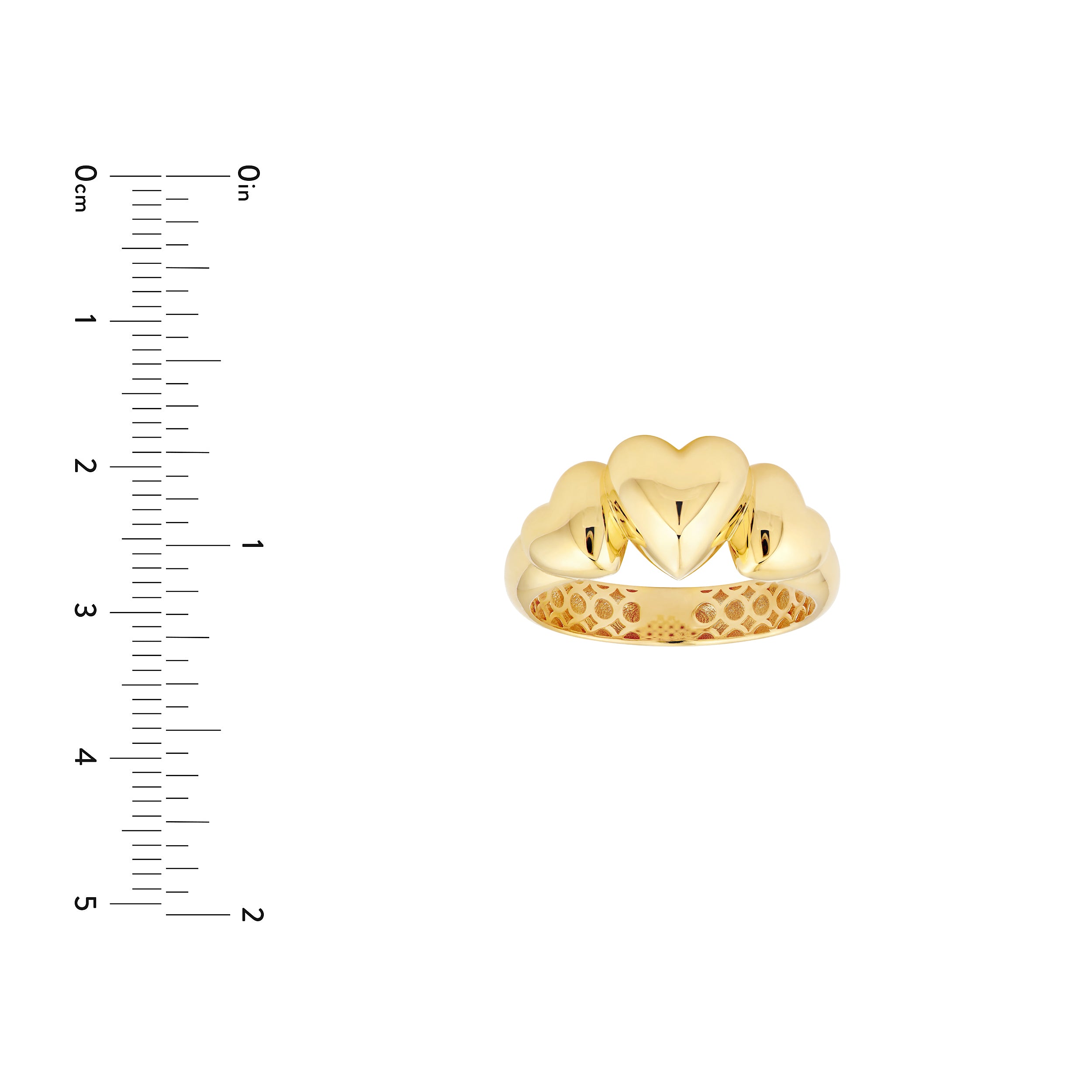 Triple Hearts Ring