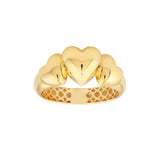 Triple Hearts Ring