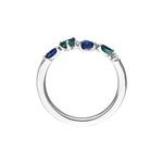Teal Sapphire and Blue Blossom Band