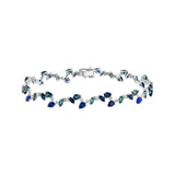 Teal Sapphire and Blue Blossom Bracelet